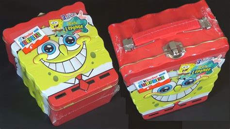 kinder surprise spongebob metal lunch box|spongebob lunch box.